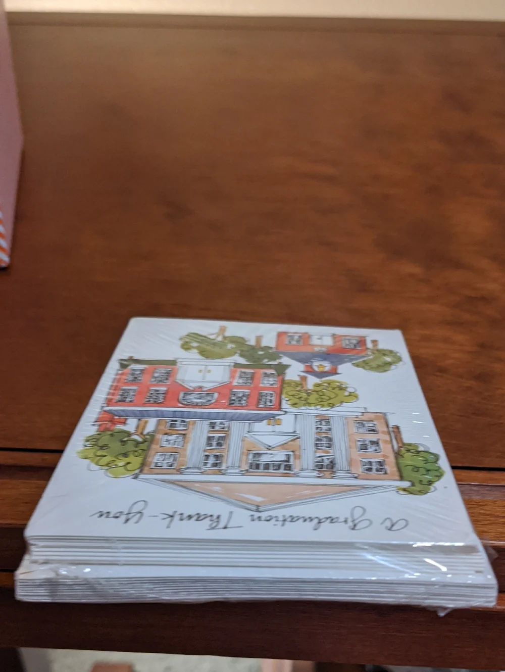 Vtg Graduation Thank You Notecards Pack Hallmark Pen And Ink Design Schoolhouse